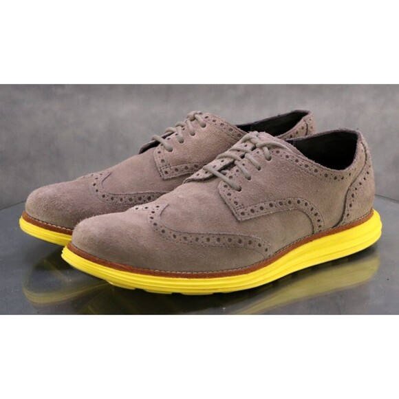Cole Haan Lunargrand Men\'s Wingtip Oxfords Dress Shoes Sz 9 Nubuck Suede C10226 main image 4